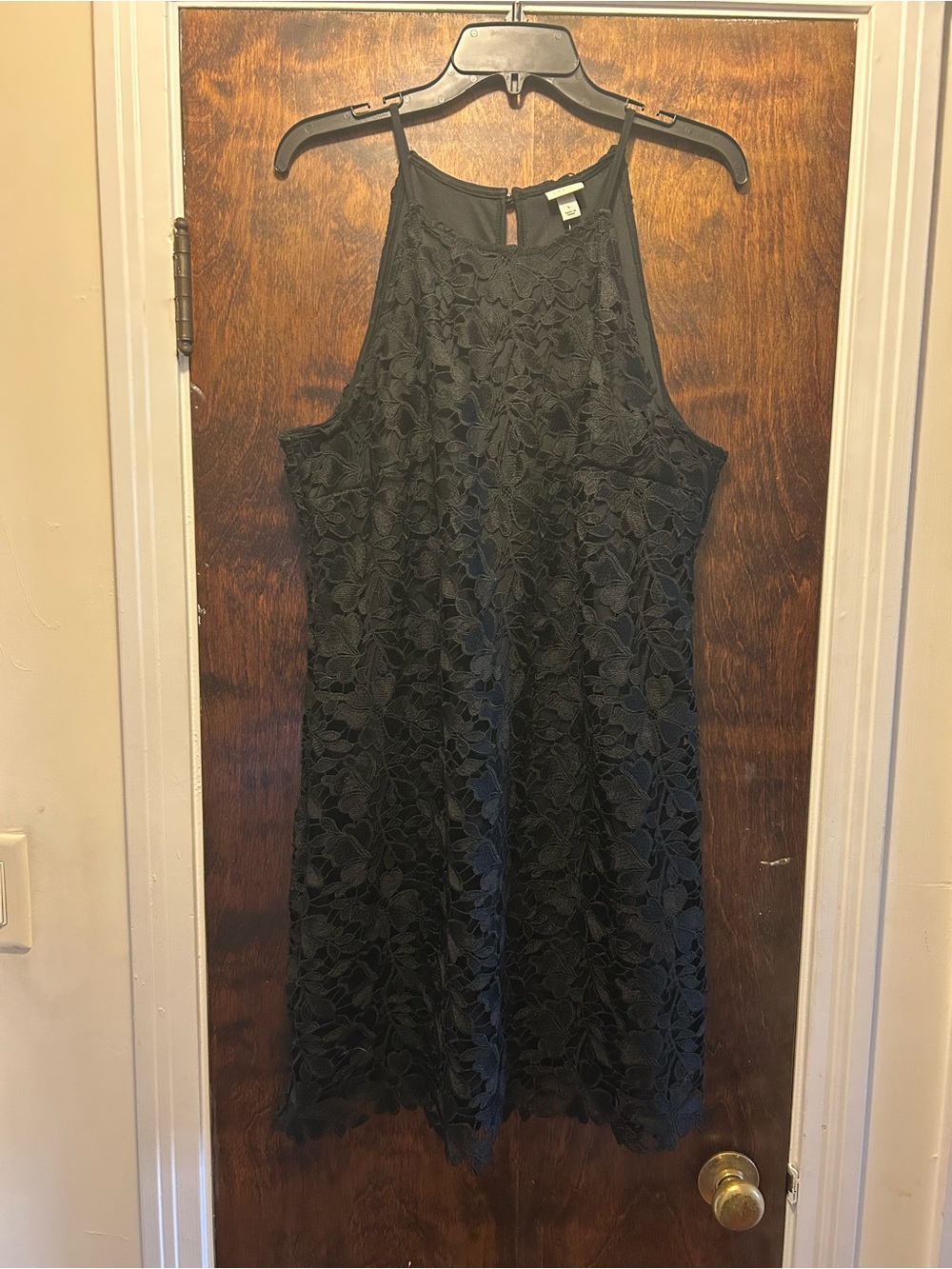 a new day Black Lace Halter Dress